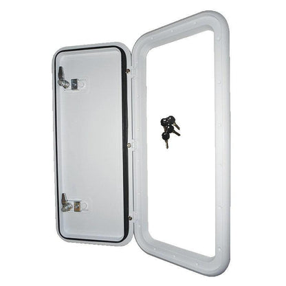 Coast Access Door 6 - White 288 x 653 RV Hatch - Everything Caravans