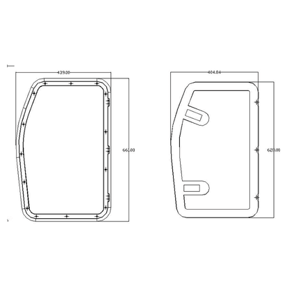 Coast Access Door 7 - White 370 x 595 Entry Side RV Hatch - Everything Caravans