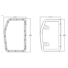 Coast Access Door 8 - Black 370 x 595 Closed Side RV Hatch - Everything Caravans