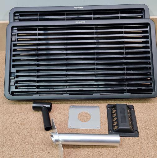 Complete Black Vent Set for 3 Way Fridge Dometic Caravan Fridge Above 90 Litres - Everything Caravans