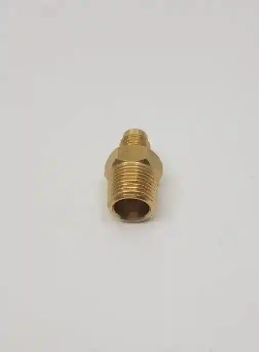 Brass Gas fitting 1-4 Flare to 3-8 Male Threaded Union 01-.708 - Everything Caravans