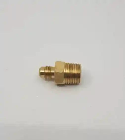 Brass Gas fitting 1-4 Flare to 3-8 Male Threaded Union 01-.708 - Everything Caravans