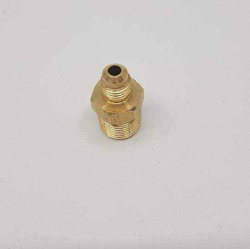 Brass Gas fitting 1-4 Flare to 3-8 Male Threaded Union 01-.708 - Everything Caravans