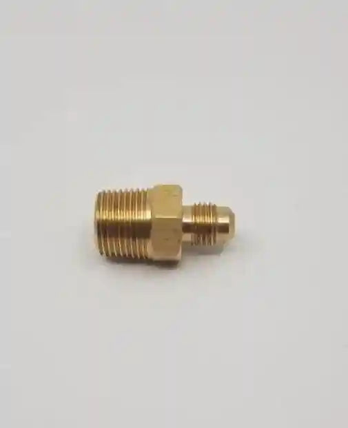 Brass Gas fitting 1-4 Flare to 3-8 Male Threaded Union 01-.708 - Everything Caravans