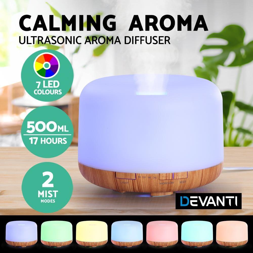 Diffuser Aromatherapy Led Night Light Air Humidifier Purifier - Everything Caravans