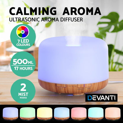 Diffuser Aromatherapy Led Night Light Air Humidifier Purifier - Everything Caravans