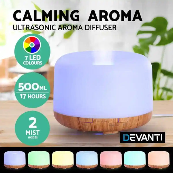 Diffuser Aromatherapy Led Night Light Air Humidifier Purifier - Everything Caravans