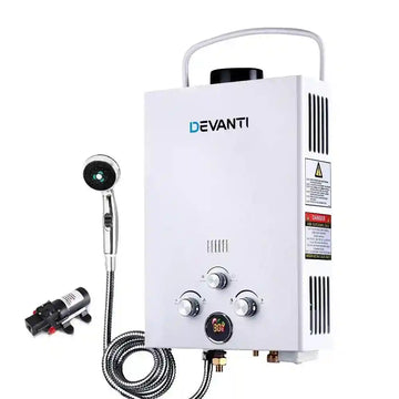 Outdoor Portable Gas Hot Water Heater Shower Camping - Everything Caravans