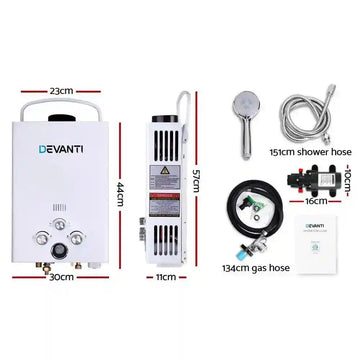 Outdoor Portable Gas Hot Water Heater Shower Camping - Everything Caravans