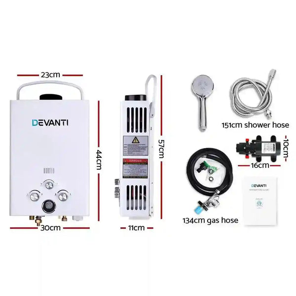 Outdoor Portable Gas Hot Water Heater Shower Camping - Everything Caravans