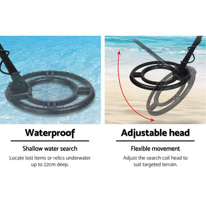 Deep Sensitive Metal Detector with LCD Shovel and Sand Scoop - Everything Caravans