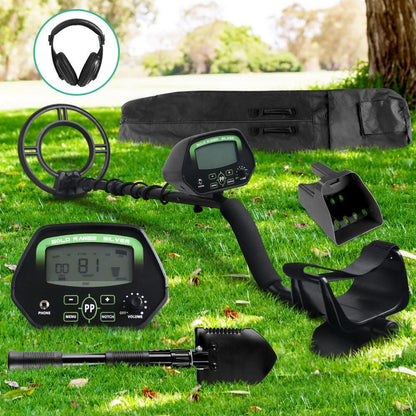 Deep Sensitive Metal Detector with LCD Shovel and Sand Scoop - Everything Caravans