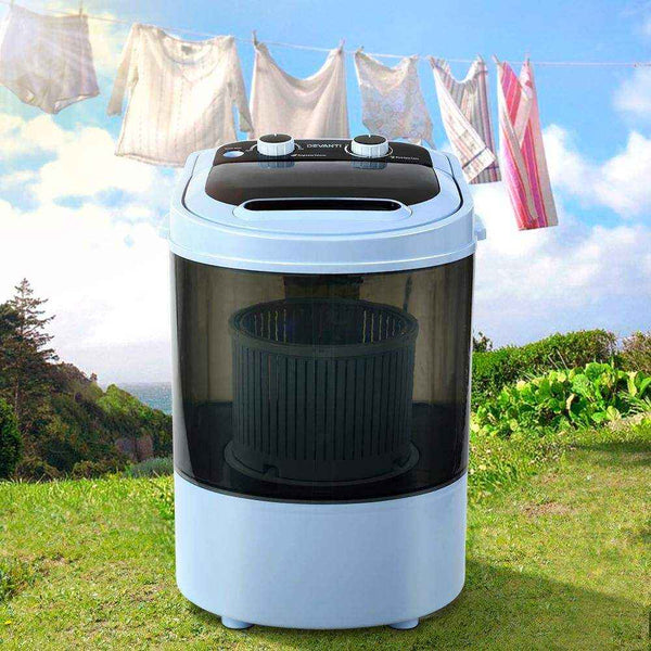 3Kg Mini Portable Washing Machine Top Load Spin - Everything Caravans