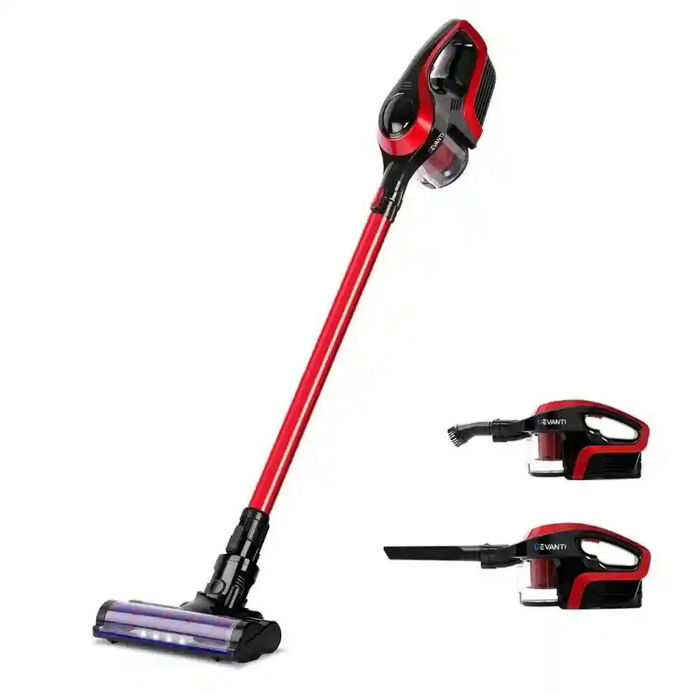 Cordless 150w Handstick Vacuum Cleaner Red and Black - Everything Caravans