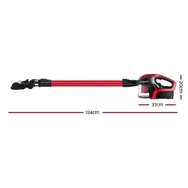 Cordless 150w Handstick Vacuum Cleaner Red and Black - Everything Caravans