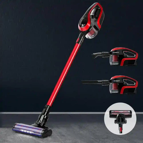 Cordless 150w Handstick Vacuum Cleaner Red and Black - Everything Caravans