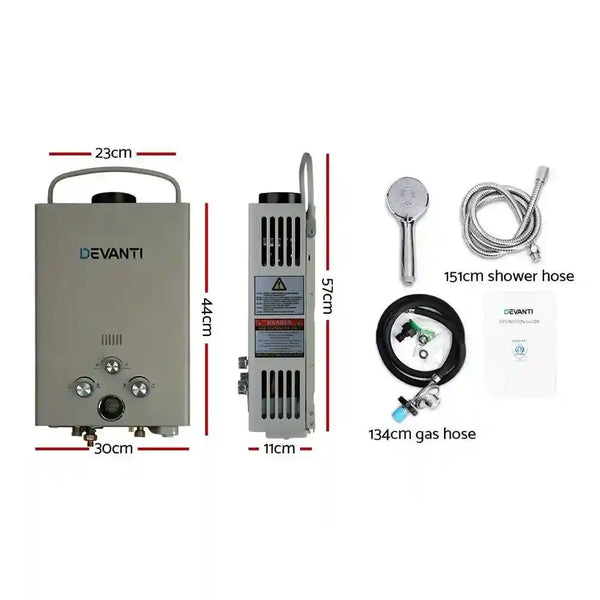 Gas Hot Water Heater Portable Shower Lpg - Everything Caravans