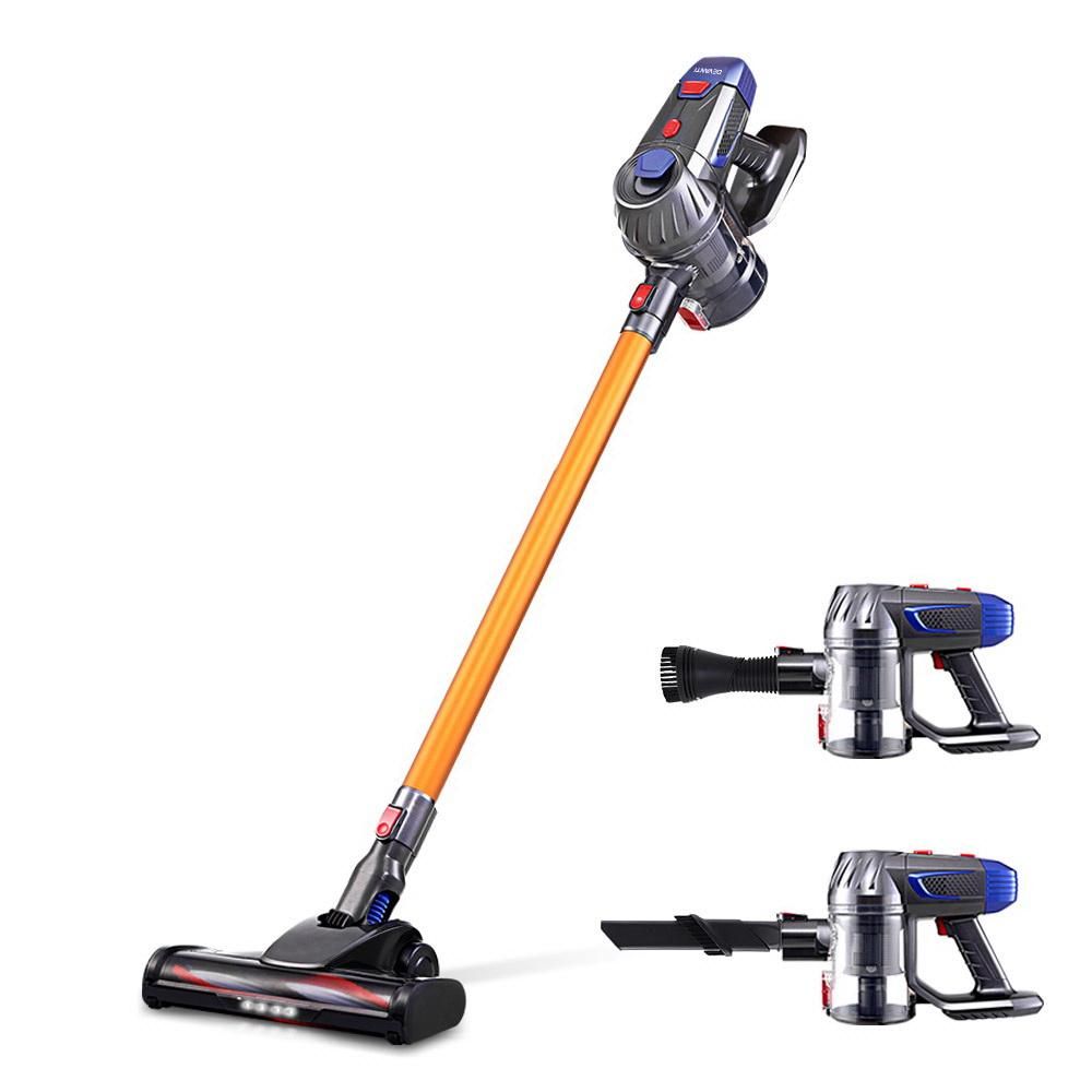 Devanti Handheld Vacuum Cleaner Cordless Stick Handstick Car Vac Bagless 2-Speed LED Headlight Gold Devanti