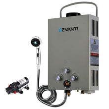 Devanti Outdoor Gas Hot Water Heater Portable Shower Camping LPG Caravan Pump - Everything Caravans