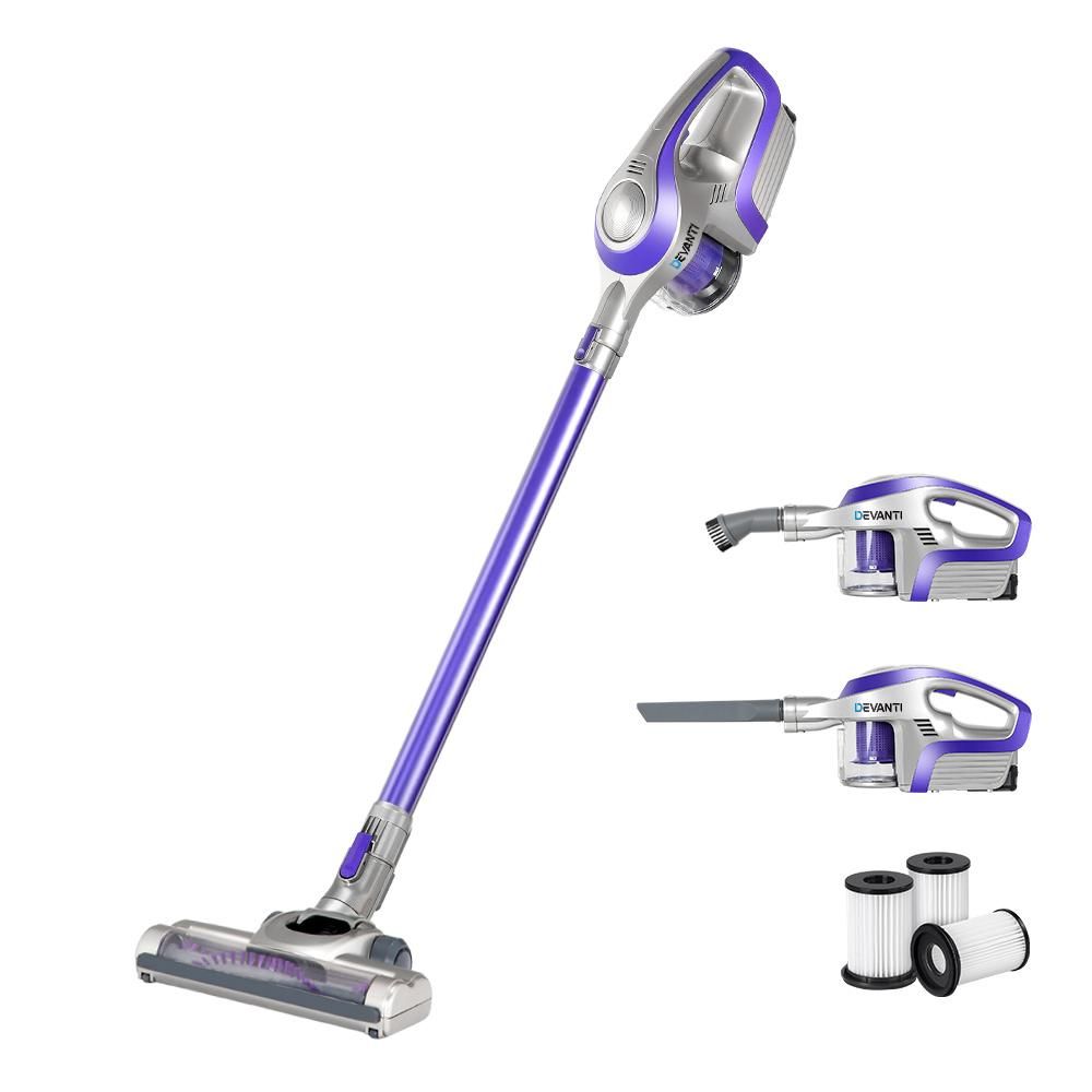 Devanti Stick Handheld Vacuum Cleaner Cordless Car Vacuum Cleaners HEPA Filters Devanti