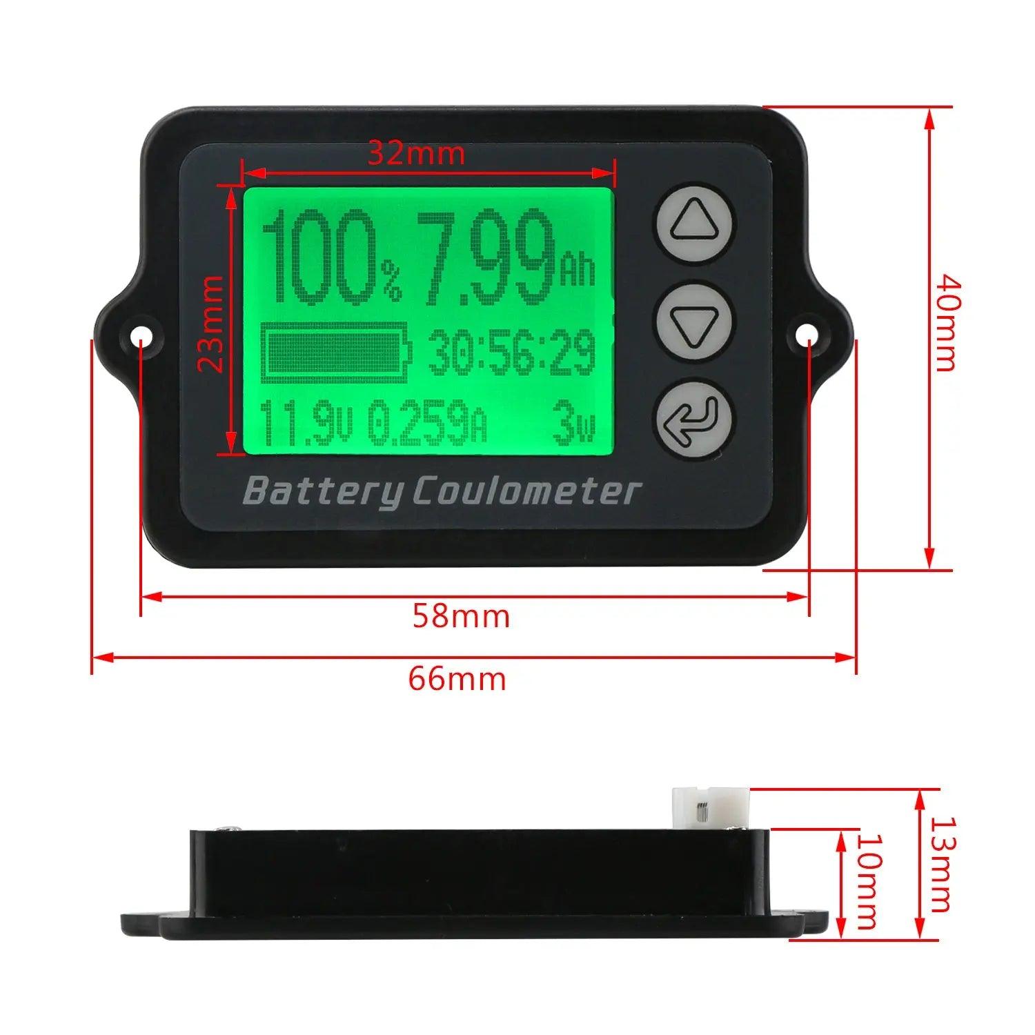 Digital Meter DC 8-80V 50A Battery Coulometre Universal Battery Capacity Tester Suits Lifepo Coloumb Counter - Everything Caravans