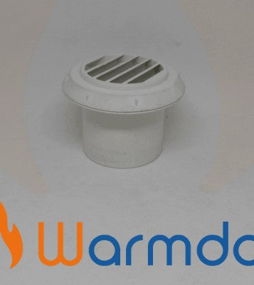 Directional Air Outlet - aircon and diesel heaters 60-65mm White Warmda