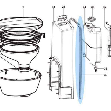 Dometic CTS Cassette Toilet Rear Housing Seal - Everything Caravans