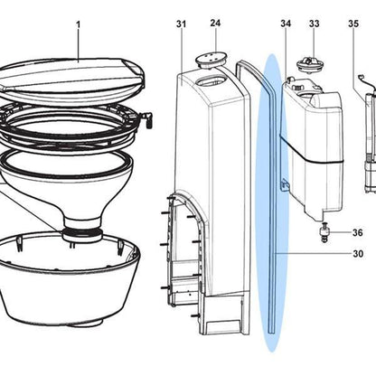 Dometic CTS Cassette Toilet Rear Housing Seal - Everything Caravans