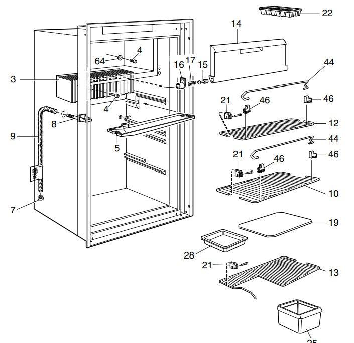 Dometic Electrolux Gas Fridge RM2453 RM2553 Draw for Lower Shelf - Everything Caravans