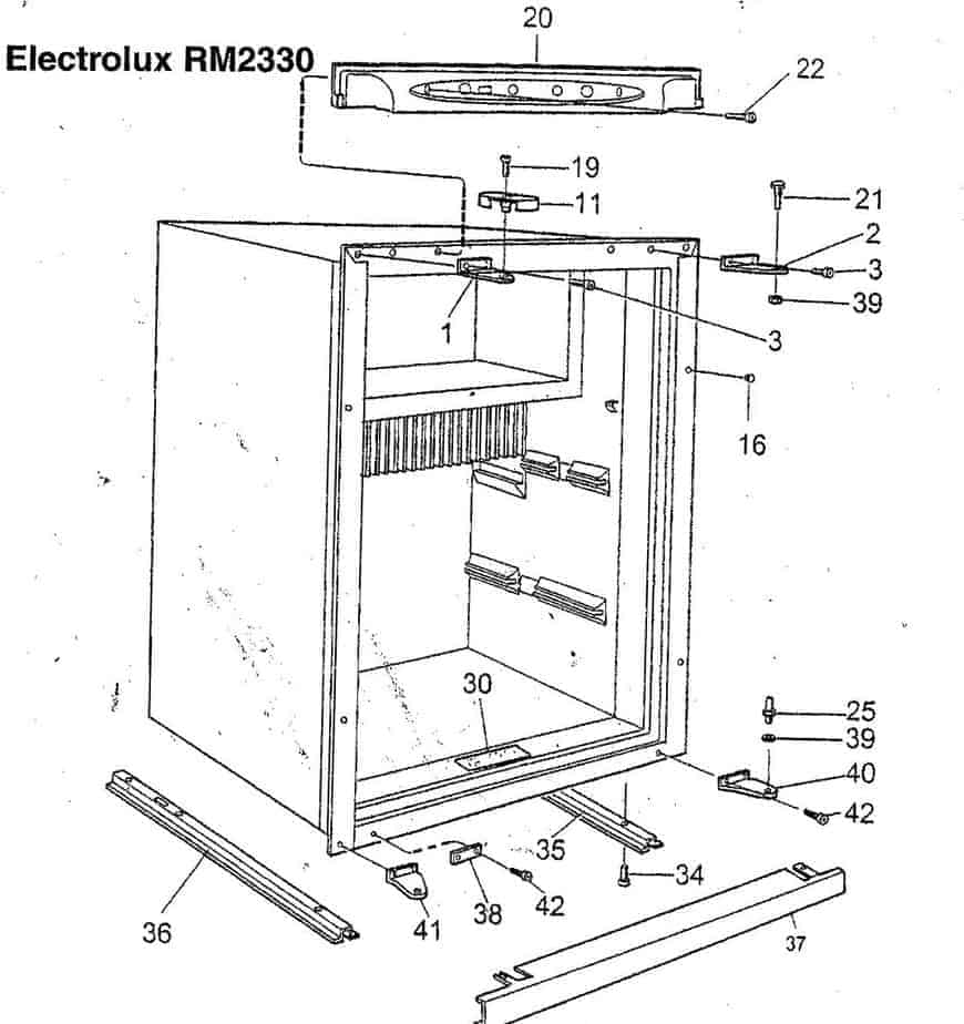 Dometic Electrolux RM2330 Bottom Left Hand Hinge Dometic
