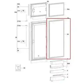 Dometic Fridge Door Gasket Suits Models RMD-RMDX - Everything Caravans