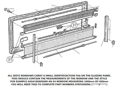 Dometic Sietz Window Stay (Pair) BG3637 - 500mm Friction Stays - Everything Caravans