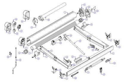 Dometic Top Bracket for Support Leg for PW1500 Awning - Everything Caravans