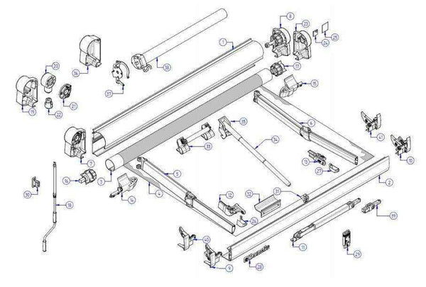Dometic Top Bracket for Support Leg for PW1500 Awning - Everything Caravans