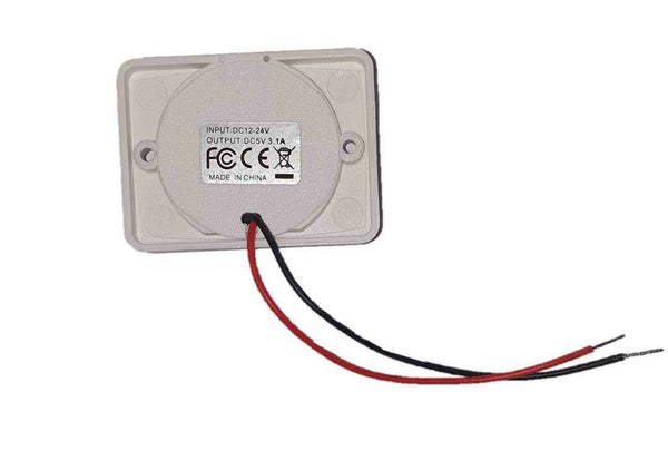 Dual USB White Flush Mount 3.1A with Swivel Cover - Everything Caravans