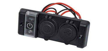 Dual USB and Car Accessory Flush Panel Mount - Everything Caravans
