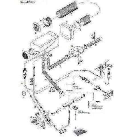 Eberspacher D2L AS3 Airtronic Diesel Air Heater 1 Outlet 12v E-Pro - Autumn Sale - Everything Caravans