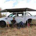 Eezi-Awn Dragonfly Mini 180 Awning 1.9M Freestanding Left Side Mount Grey - Black Friday Sale - Everything Caravans