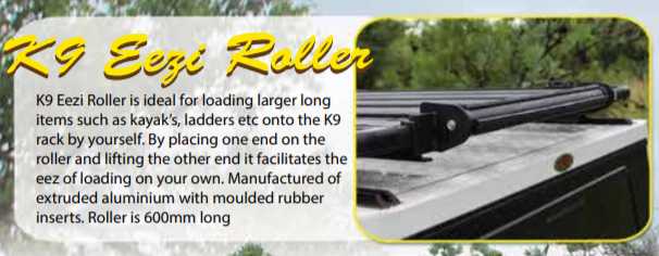 Eezi-Awn K9 Rack Roller Load Large Items Such as Kayaks and Ladders - Black Friday Sale
