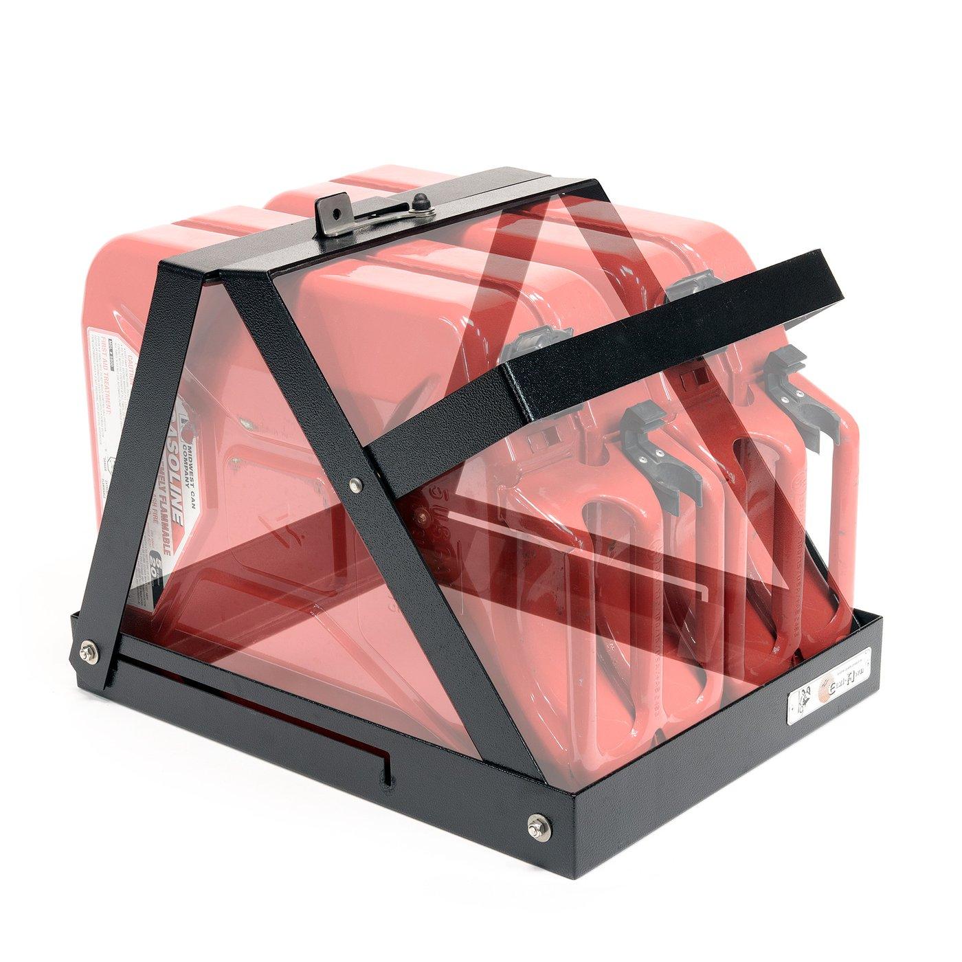 Eezi-Awn Jerry Can Holder Double Stores 2 Jerry Cans Folds Flat within Itself - Black Friday Sale - Everything Caravans