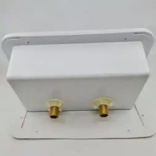 External Shower Box White - watermark - Everything Caravans