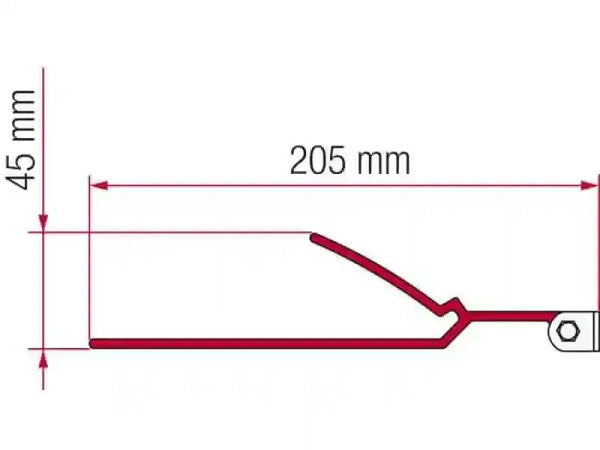 Fiamma Awn Long Roof install Bracket "B" (1Pce) - Everything Caravans