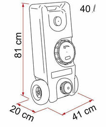 Fiamma Portable 40L Grey Water Tank with Wheels - Everything Caravans