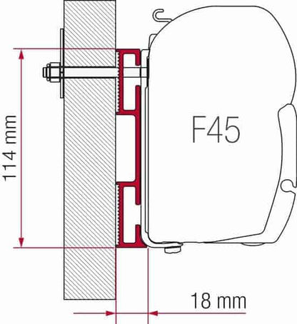 Fiamma Spacer D Adapter for Spacing Out Mounts – On Sale - Everything Caravans