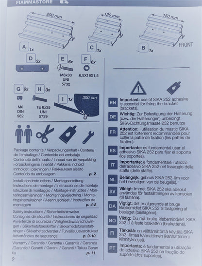 Fiamma F80 F65 Awning Fixing Kit for Ducato 2006 - Everything Caravans