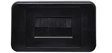 Flat Black Brush Entry Wallplate - Everything Caravans