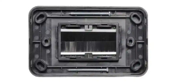 Flat Black Brush Entry Wallplate - Everything Caravans