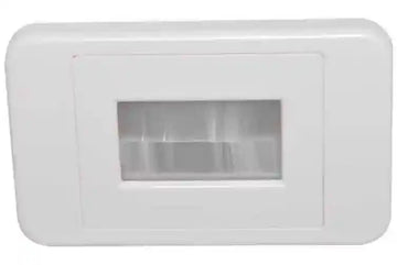Flat White Brush Entry Wallplate for installing Cables - Everything Caravans
