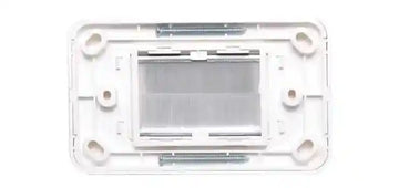 Flat White Brush Entry Wallplate for installing Cables - Everything Caravans
