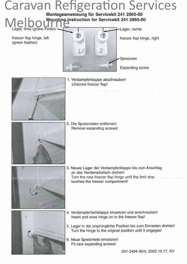Freezer Door Spring Housings 3 Way RM2301 RM2553 Dometic Caravan Fridge - Pair - Everything Caravans